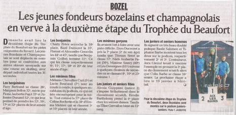 Dauphiné Libéré le 9 Janvier 2013