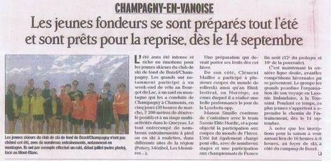 Dauphiné Libéré du 4 Septembre 2013