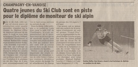 Dauphiné Libéré du 10 Avril 2016